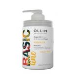 Маска для сияния и блеска с аргановым маслом 650мл/ Argan Oil Shine &amp Brilliance OLLIN BASIC LINE