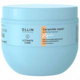 Восстанавливающая маска для волос с церамидами 500мл OLLIN PROFESSIONAL ULTIMATE CARE